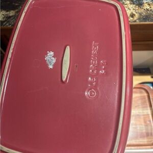 Le Creuset pink Stoneware casserole dish